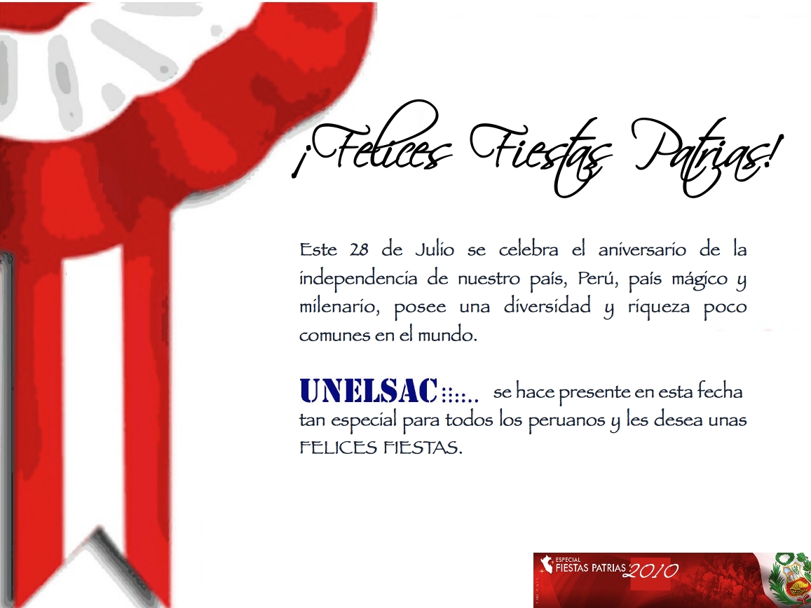 ¡Felices Fiestas Patrias 2010!